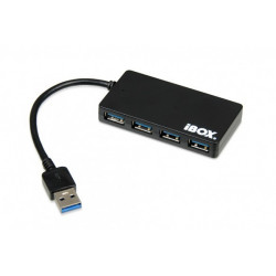 iBOX Hub USB 3.0 Czarny 4-porty, slim IUH3F56 (4x USB 3.0)