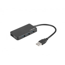 NATEC Koncentrator USB 4 porty Moth USB 3.0 czarny